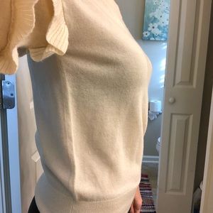 JCrew sweater with ruffle sleeves